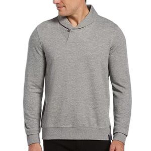 Perry Ellis Men's Cotton Shawl Collar Long Sleeve Pullover Sweater XL